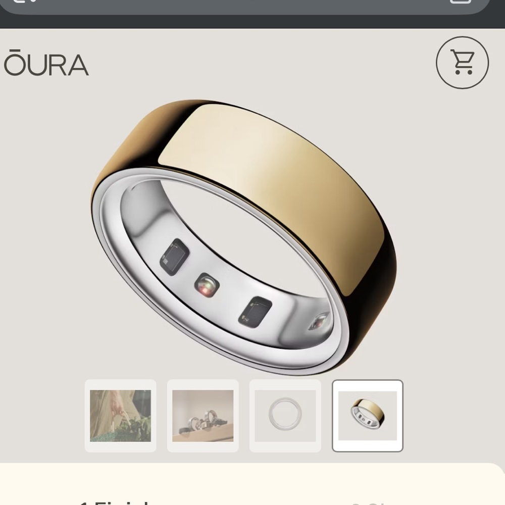 Gold OURA generation 4 size 8